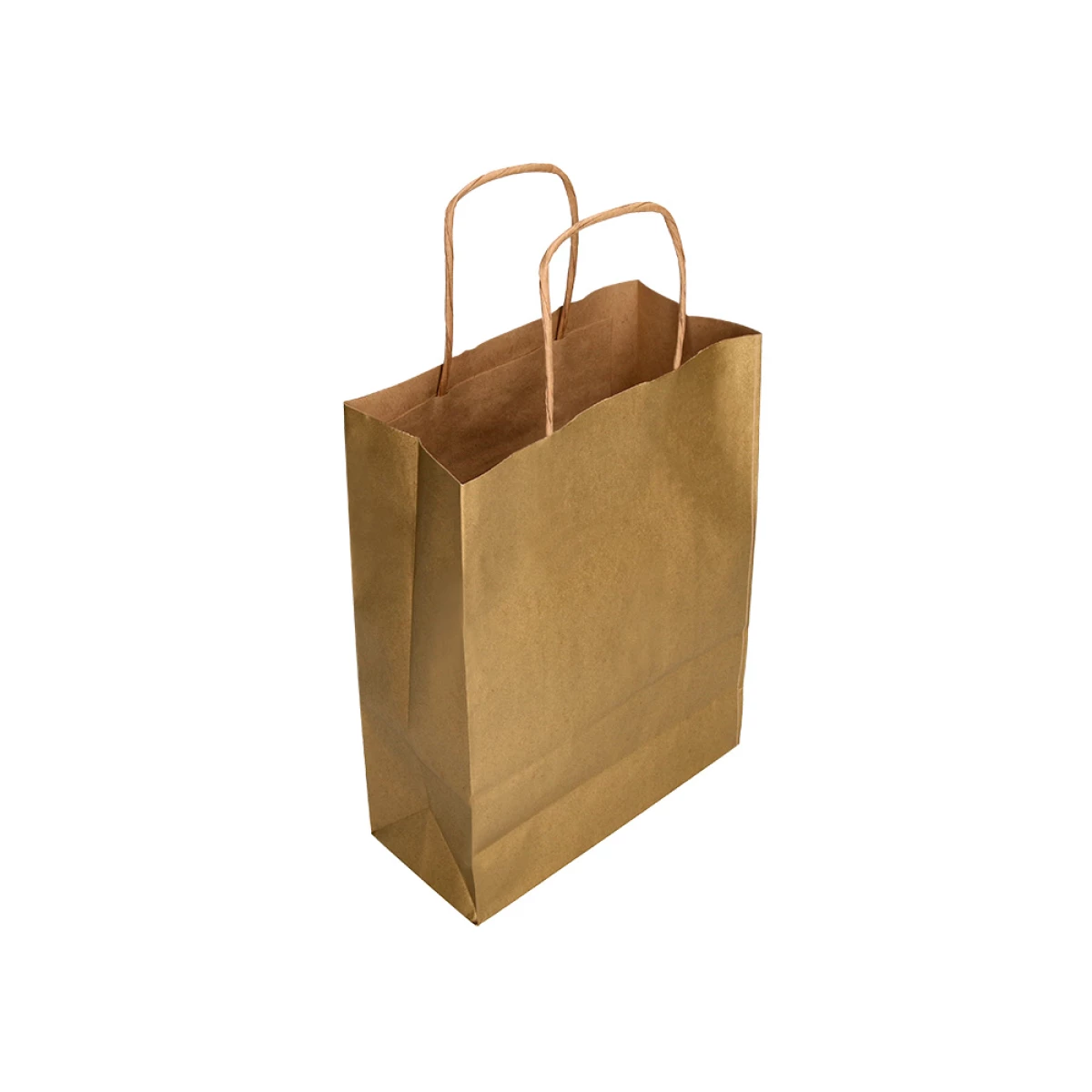 Galery – Saco de papel q-connect kraft ouro l com asa torcida 320x400x14 mm – 25 unidades0