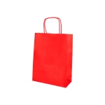 Galery – Saco de papel q-connect celulose vermelho l com asa torcida 320x400x14 mm – 25 unidades0