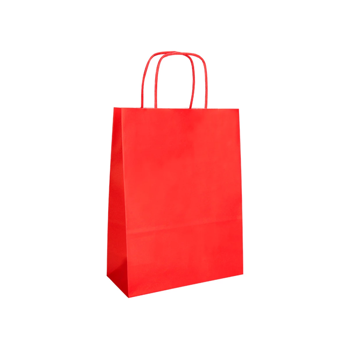 Galery – Saco de papel q-connect celulose vermelho l com asa torcida 320x400x14 mm – 25 unidades0