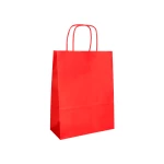 Galery – Saco de papel q-connect celulose vermelho l com asa torcida 320x400x14 mm – 25 unidades0