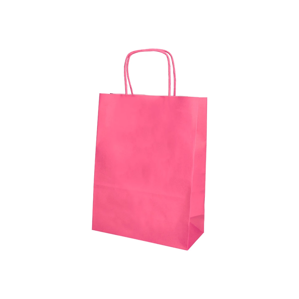 Galery – Saco de papel q-connect celulose rosa l com asa torcida 320x400x14 mm0