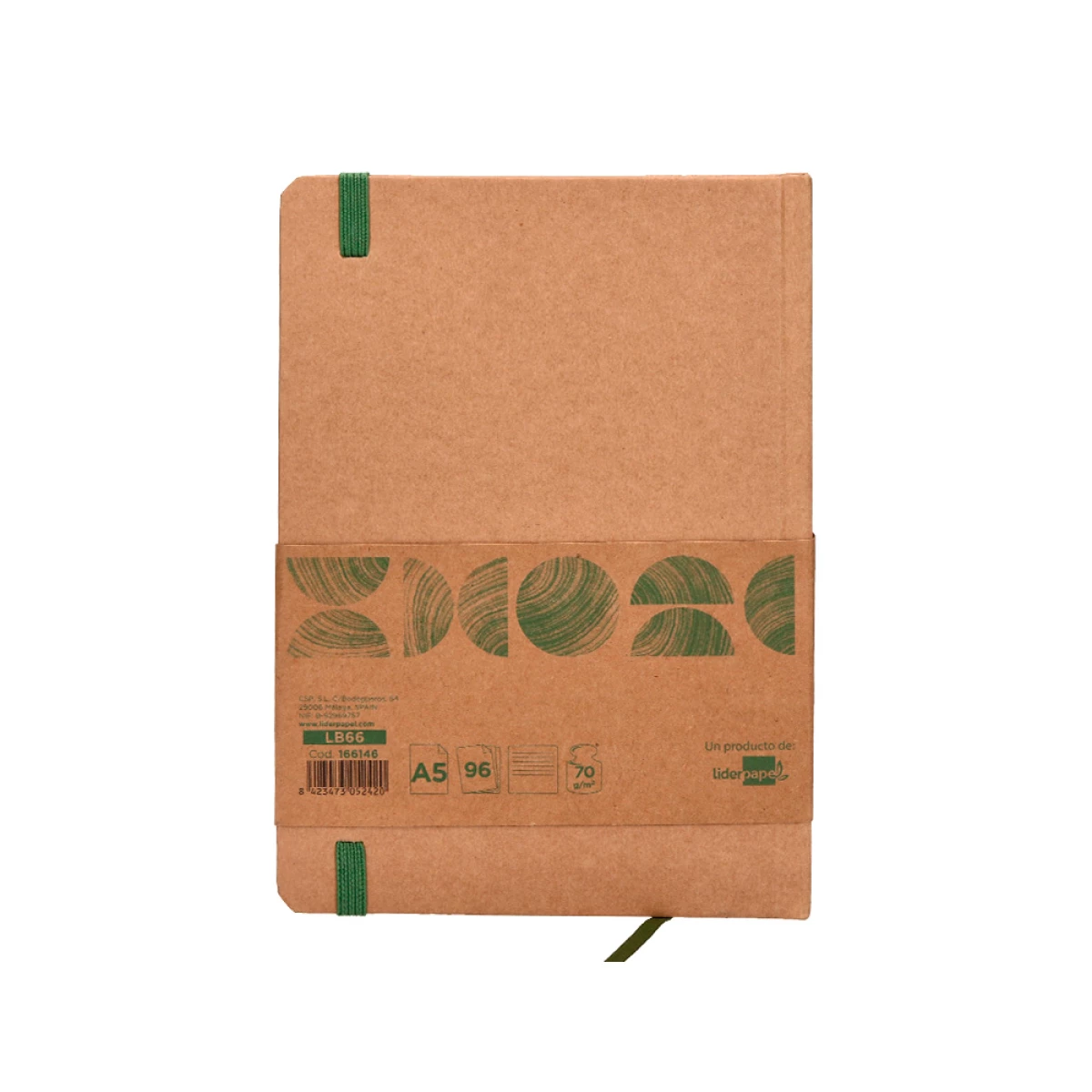 Galery – Caderno agrafado liderpapel ecouse 100% reciclado a5 96 folhas 70g/m2 pautado com elastico e marcador paginas0