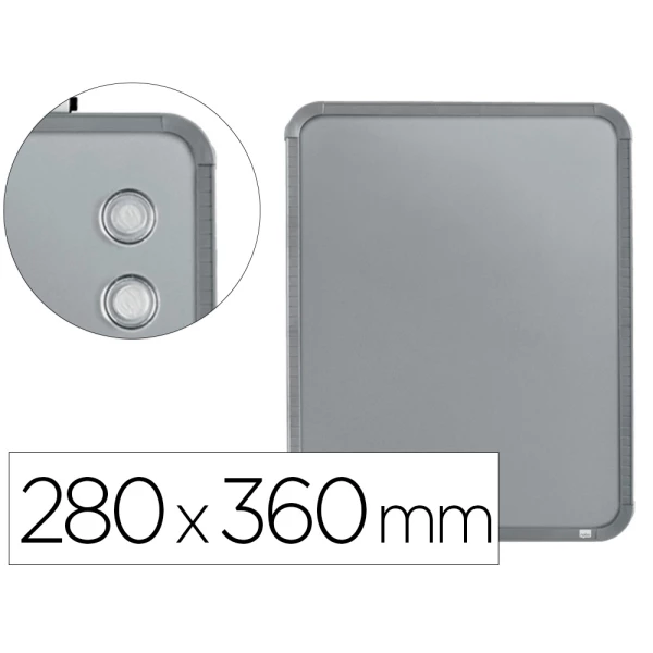 Thumbnail-Quadro nobo magnetico para a casa moldura slim em aco prata 280×360 mm