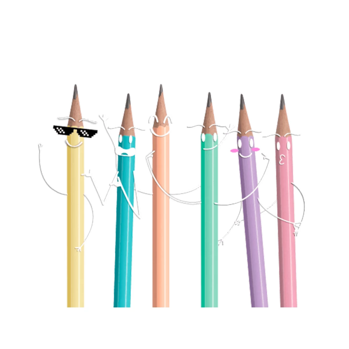 Galery – Lapis de grafite stabilo swano com borracha mina 2,2 mm dureza hb verde pastel – 12 unidades0