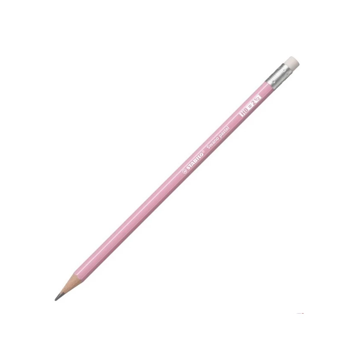 Galery – Lapis de grafite stabilo swano com borracha mina 2,2 mm dureza hb rosa pastel – 12 unidades0