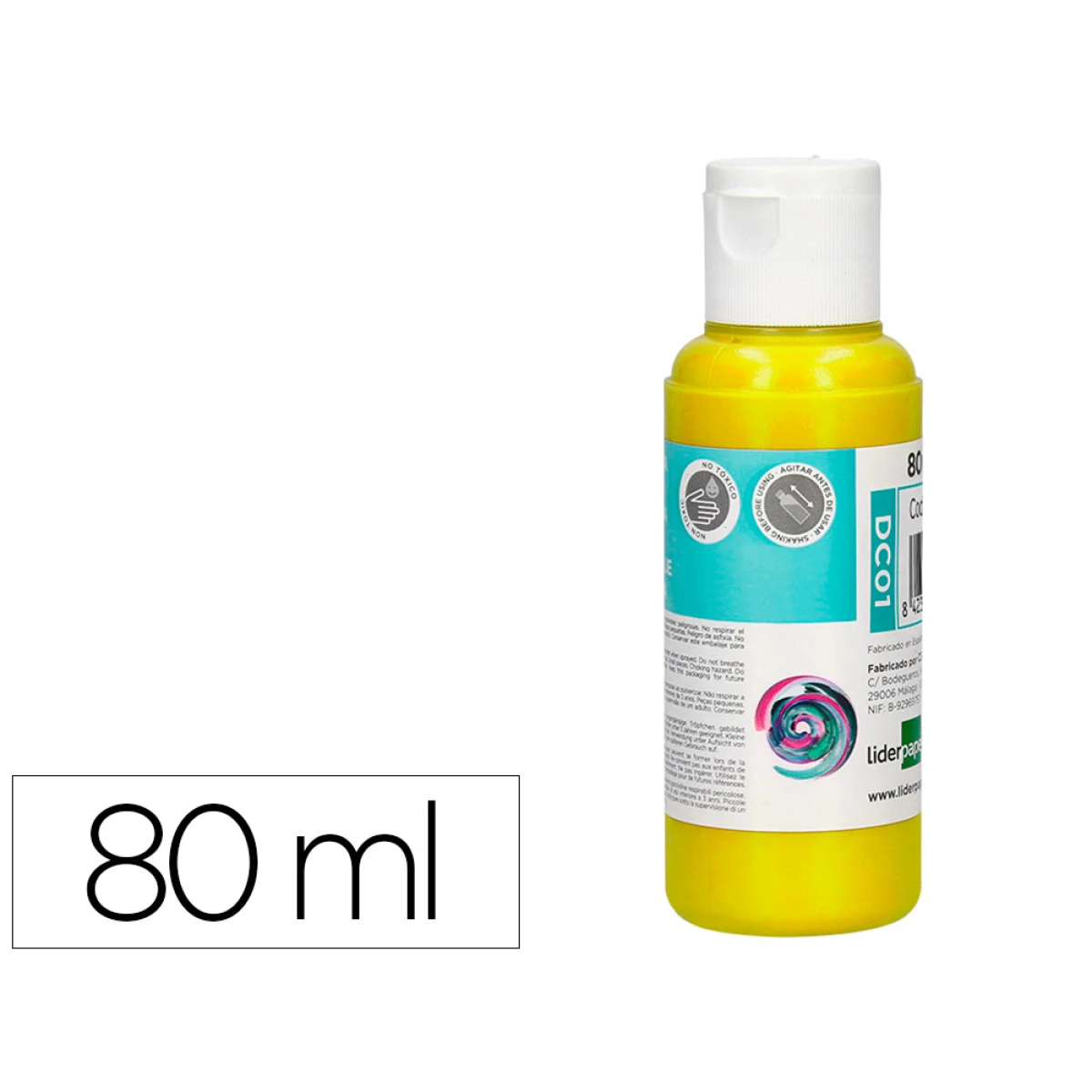 Thumbnail-Pintura acrilica liderpapel frasco de 80 ml amarelo