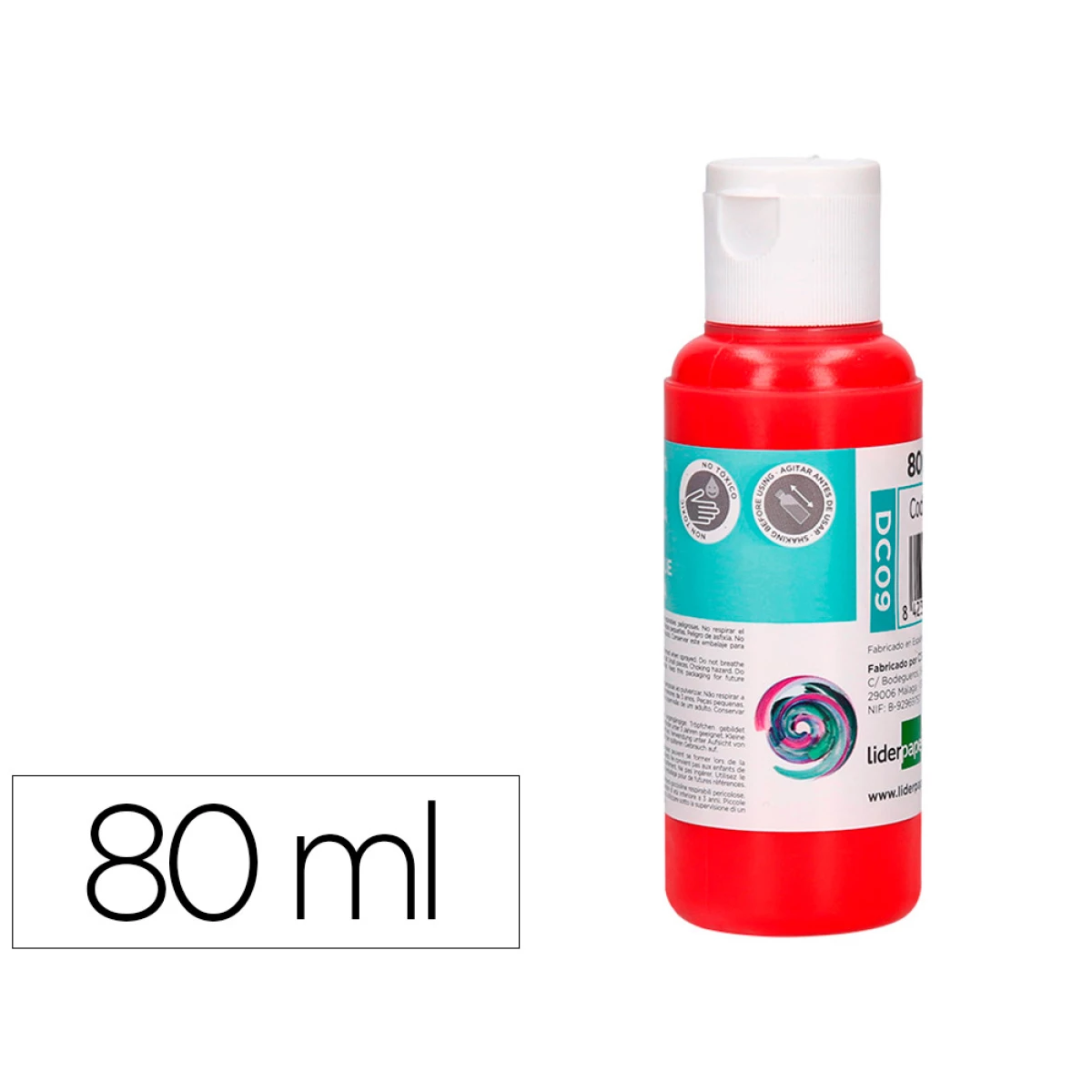 Thumbnail-Pintura acrilica liderpapel frasco de 80 ml vermelho