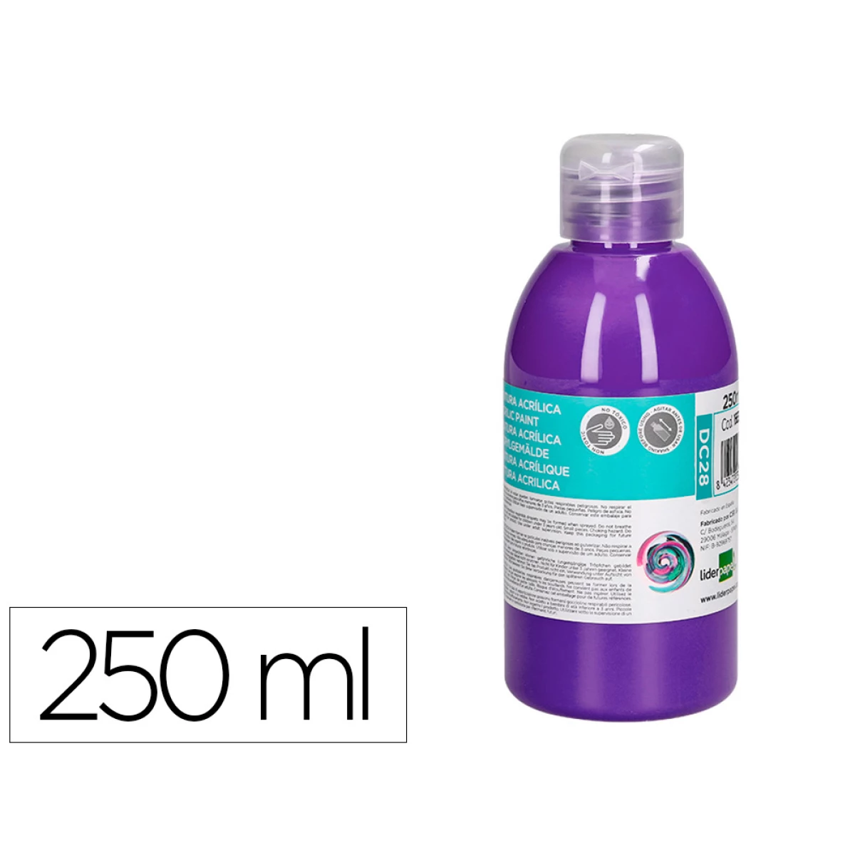 Thumbnail-Pintura acrilica liderpapel frasco de 250 ml violeta