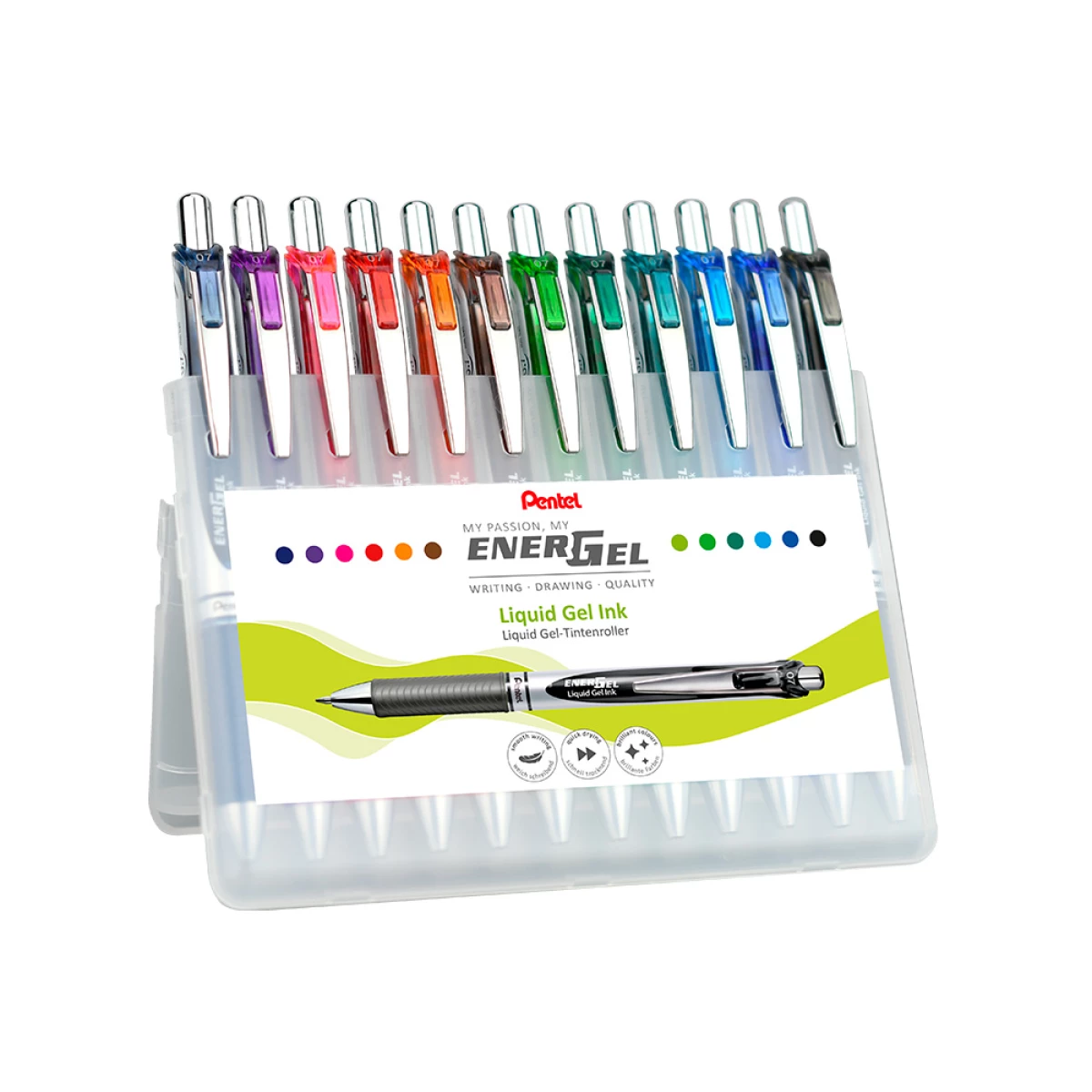 Galery – Estojo pentel bl77 com 12 unidades e 12 cores0