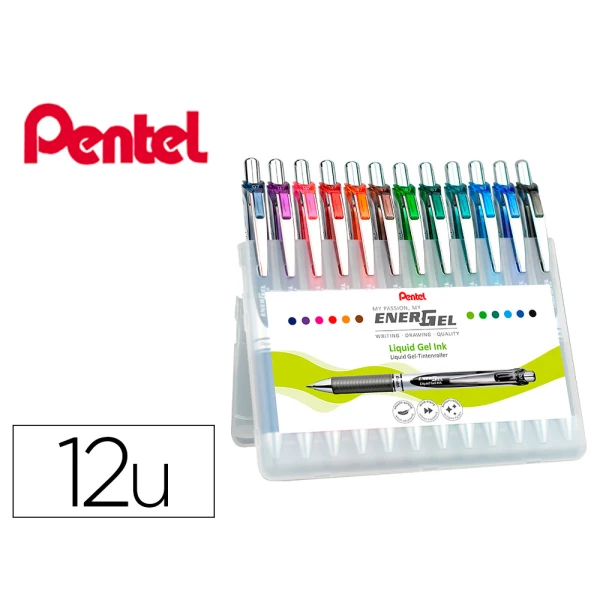 Thumbnail-Estojo pentel bl77 com 12 unidades e 12 cores