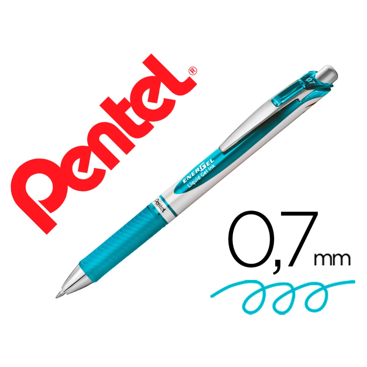 Thumbnail-Roller pentel bl77 0,7 mm energel rectractil azul ceu – 12 unidades