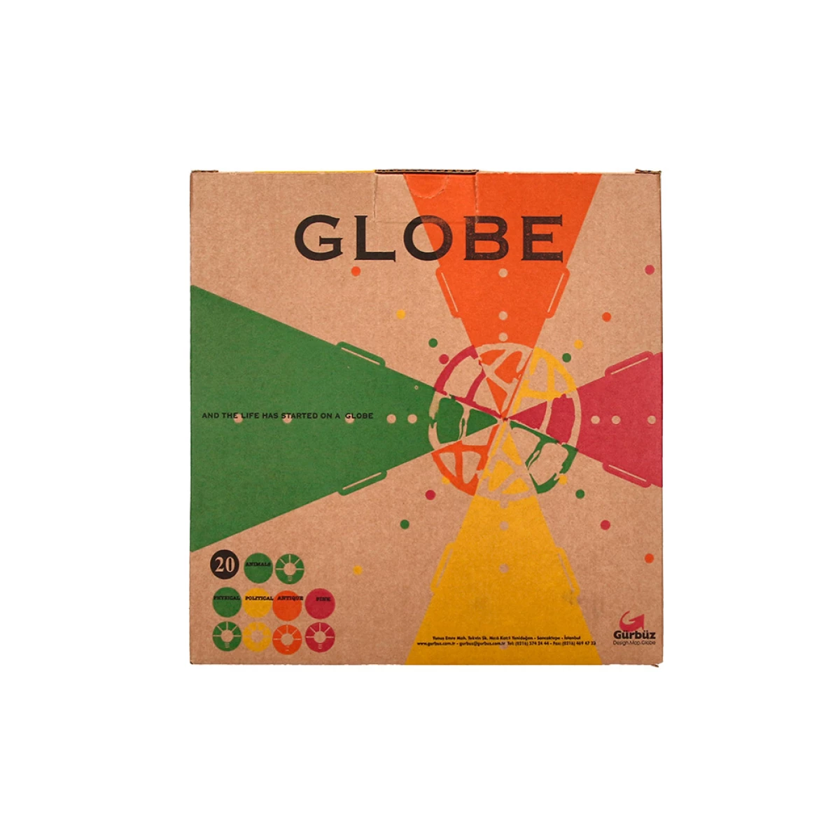 Galery – Globo liderpapel com luz fisico e politico diametro 20 cm0