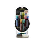 Galery – Roller pentel k110 dual metallic expositor com 8 duzias e 12 cores sortidas0