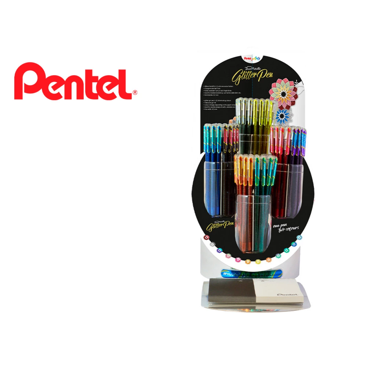 Thumbnail-Roller pentel k110 dual metallic expositor com 8 duzias e 12 cores sortidas