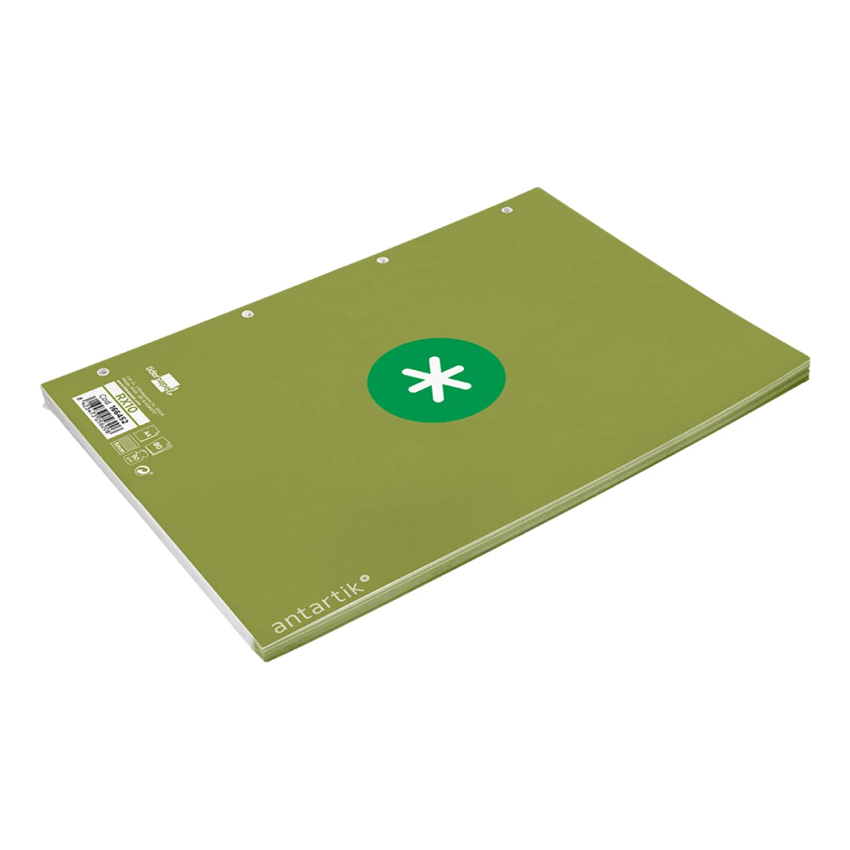 Galery – Recarga liderpapel a4 antartik 80 folhas 90g/m2 quadricula 5mm 4 furos 1 banda com moldura cor menta0