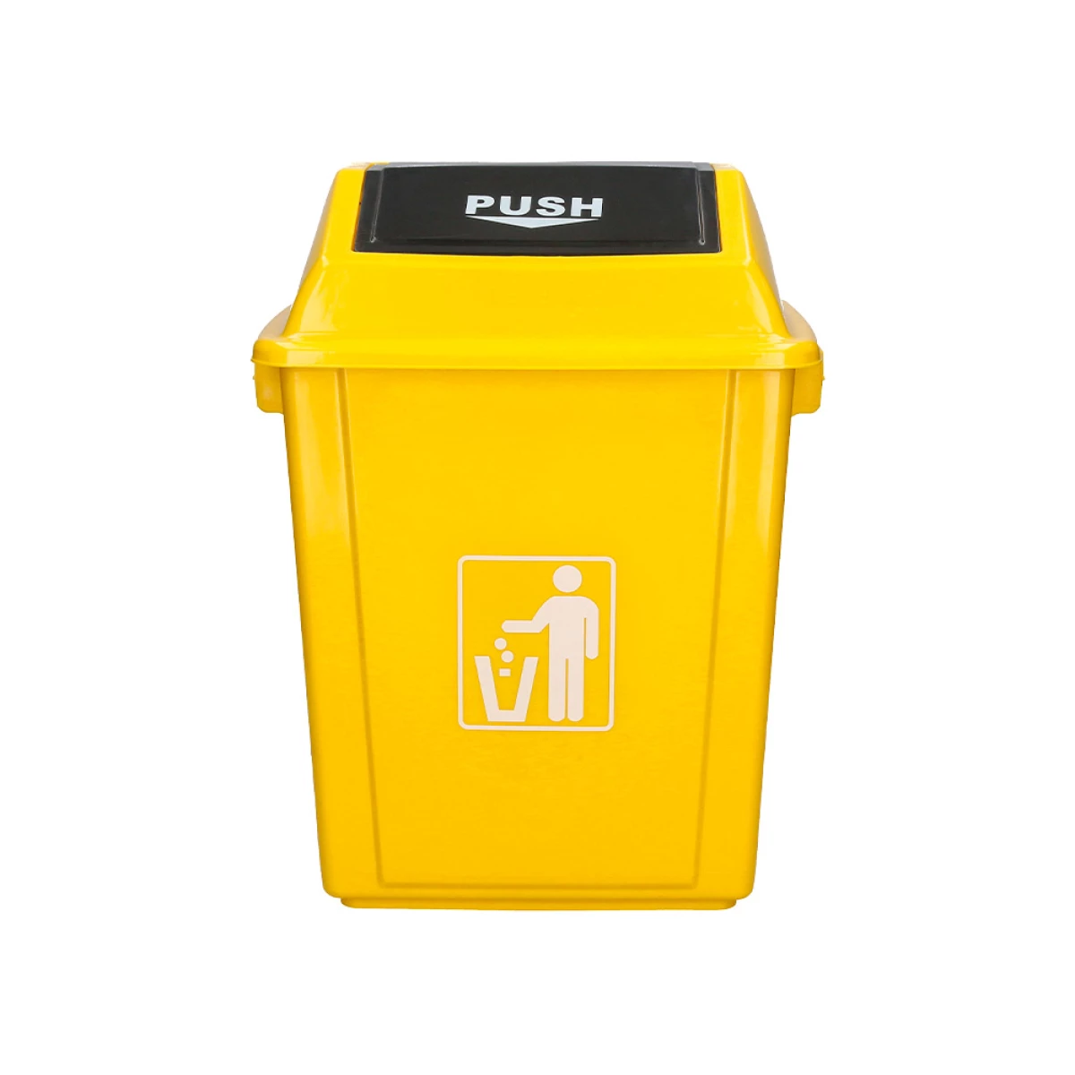 Galery – Contentor de lixo q-connect plastico com tampa de empurrar 58 litros 470x330x760 mm amarelo0