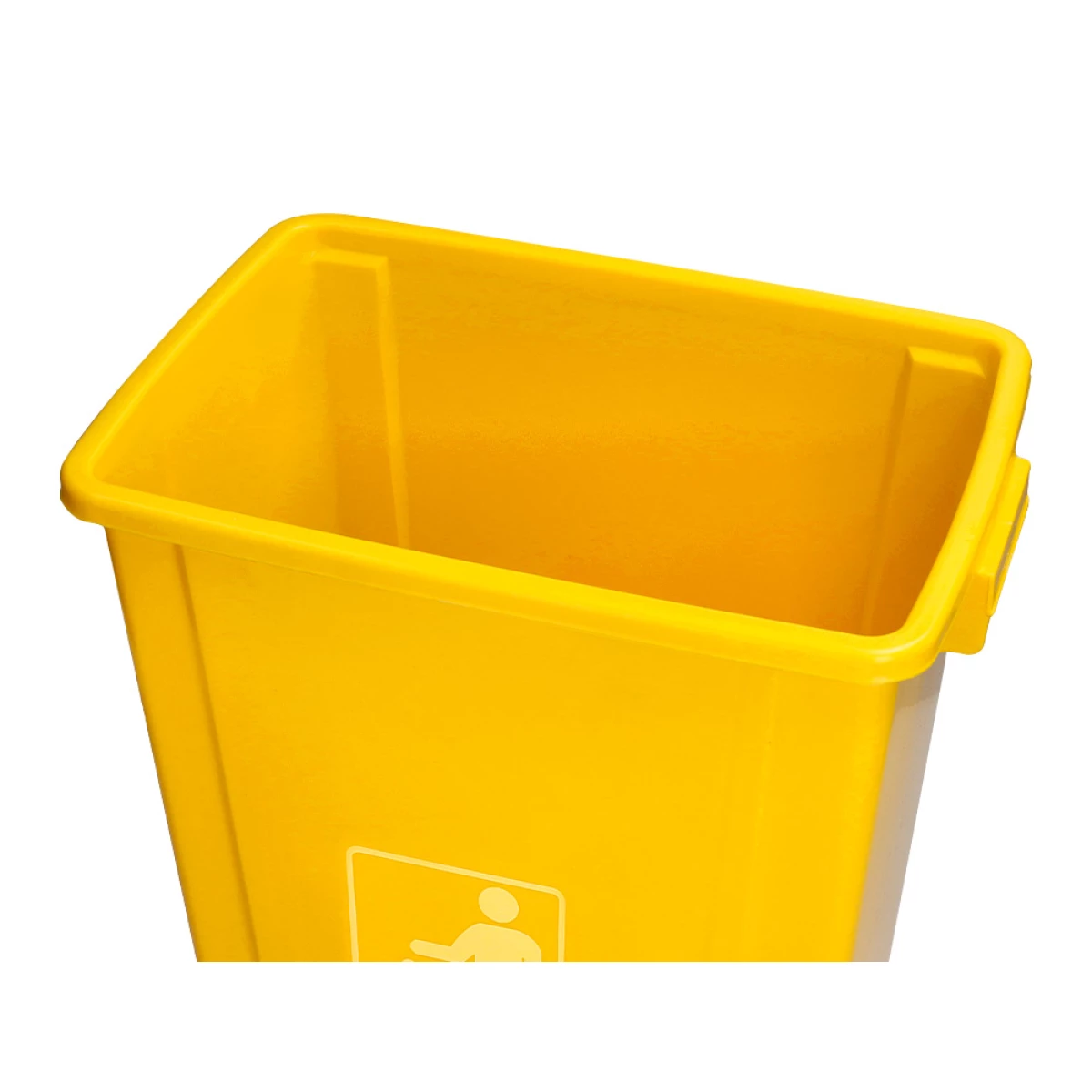 Galery – Contentor de lixo q-connect plastico com tampa de empurrar 58 litros 470x330x760 mm amarelo0