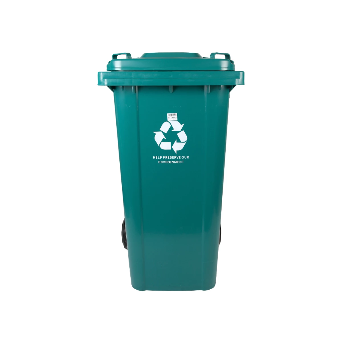 Galery – Contentor de lixo q-connect plastico com tampa e rodas 240 litros 1040x620x610 mm verde0