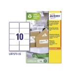 Galery – Etiqueta adesiva avery branca permanente reciclada 100% para impressora laser 99,1×57 mm caixa de 150 unidades0