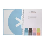 Galery – Caderno espiral liderpapel a4 micro antartik capa forrada 80f 90 gr pontilhado 1 banda 4 furos cor celeste0