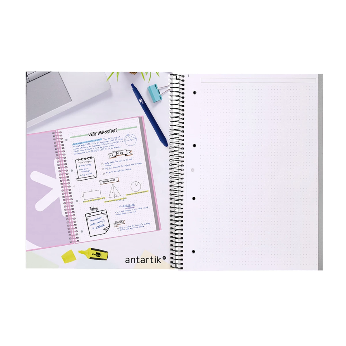 Galery – Caderno espiral liderpapel a4 micro antartik capa forrada 80f 90 gr pontilhado 1 banda 4 furos cor preto0