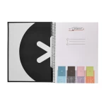 Galery – Caderno espiral liderpapel a4 micro antartik capa forrada 80f 90 gr pontilhado 1 banda 4 furos cor preto0