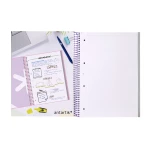 Galery – Caderno espiral liderpapel a4 micro antartik capa forrada 80f 90 gr pontilhado 1 banda 4 furos cor rosa0