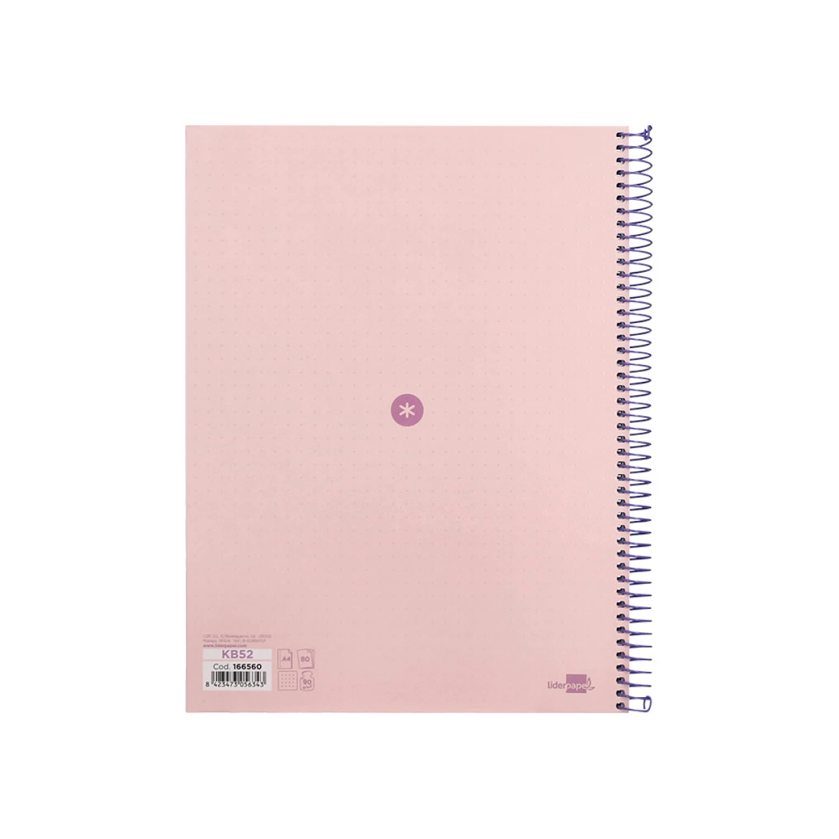 Galery – Caderno espiral liderpapel a4 micro antartik capa forrada 80f 90 gr pontilhado 1 banda 4 furos cor rosa0