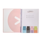 Galery – Caderno espiral liderpapel a4 micro antartik capa forrada 80f 90 gr pontilhado 1 banda 4 furos cor rosa0