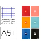 Thumbnail-Caderno cosido liderpapel antartik a5+ plus 48 f 90 gr quadricula 5 mm com margem 6 cores sortidas – 12 unidades