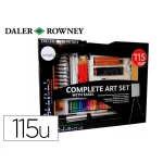 Thumbnail-Set de pinturas daler rowney 115 piezas con caballete de aluminio plegable 457x73x584 mm