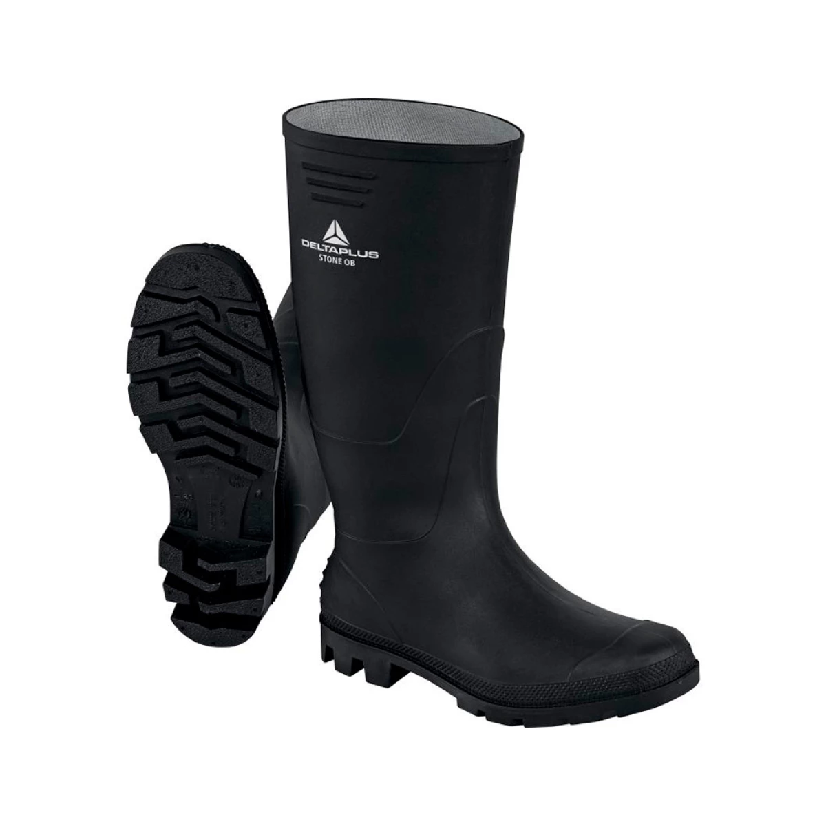 Galery – Botas deltaplus de seguranca stone pvc preto sola de pitoes tamanho 430