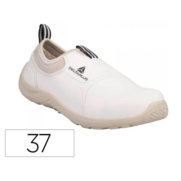 Thumbnail-Sapatos de seguranca deltaplus microfibra pu sola pu mono-densidade cor branco tamanho 37