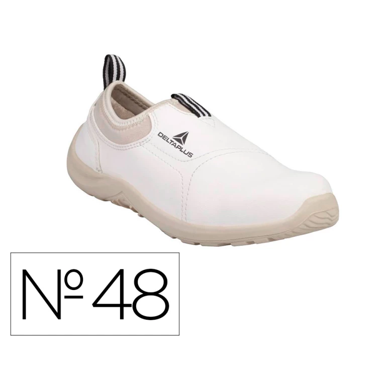 Thumbnail-Sapatos de seguranca deltaplus microfibra pu sola pu mono-densidade cor branco tamanho 48