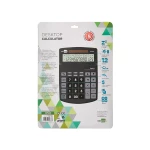 Galery – Calculadora liderpapel de secretaria xf40 12 digitos duas linhas solar e pilhas cor preto 175x120x30 mm 40% plastico rec0