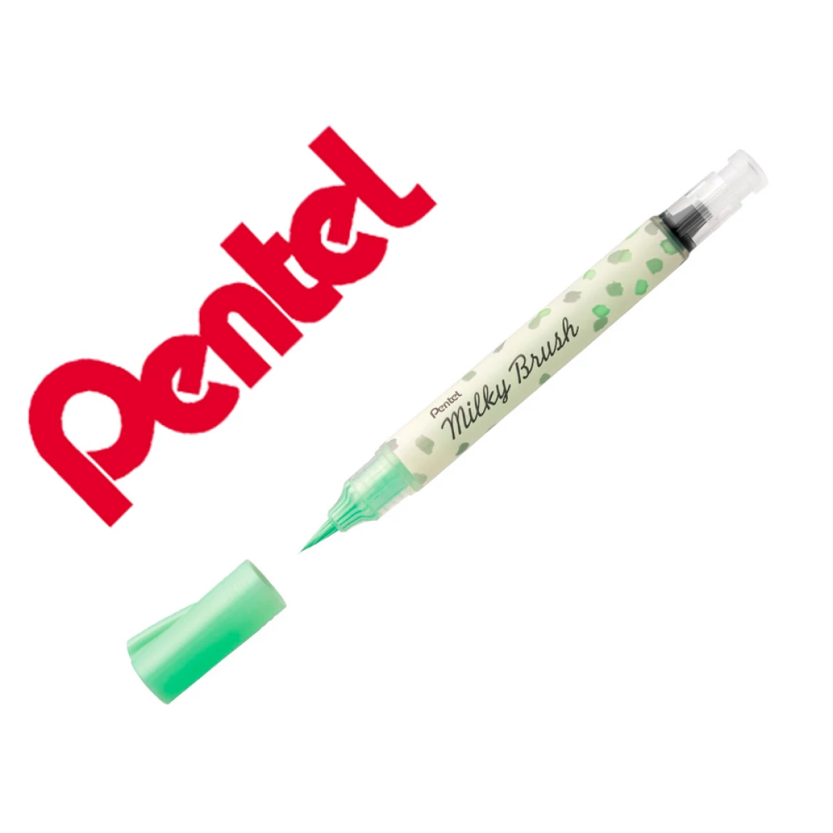 Thumbnail-Pincel pentel milky brush cor pastel verde – 5 unidades