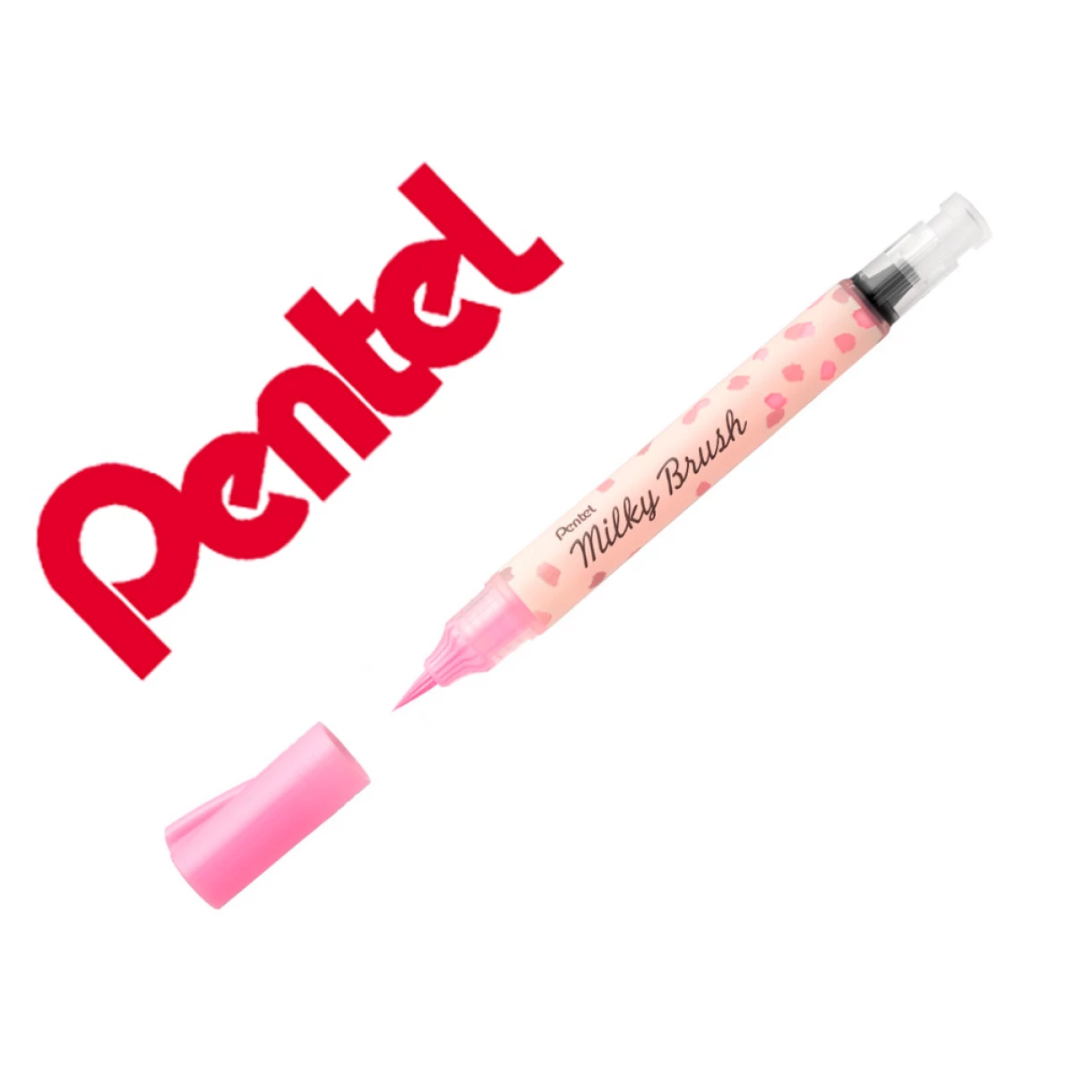 Thumbnail-Pincel pentel milky brush cor pastel rosa – 5 unidades