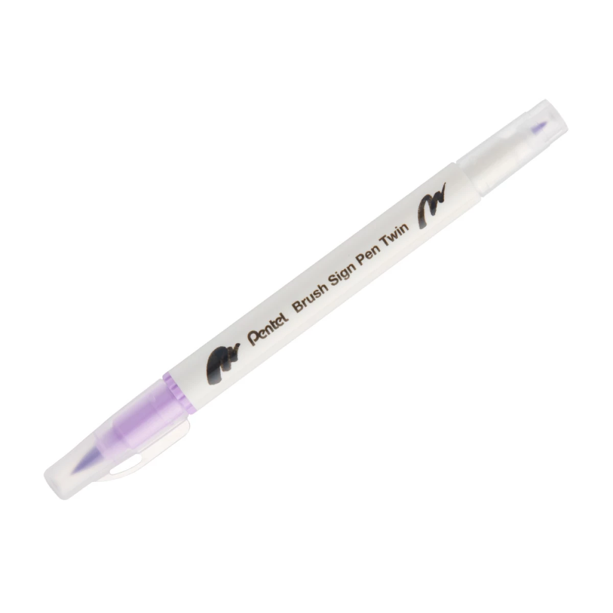 Galery – Pincel pentel brush sign pen com ponta dupla cor roxo heliotropio – 10 unidades0