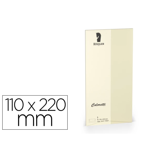 Thumbnail-Envelope rossler coloretti dl americano cor creme 110×220 mm pack de 5 unidades