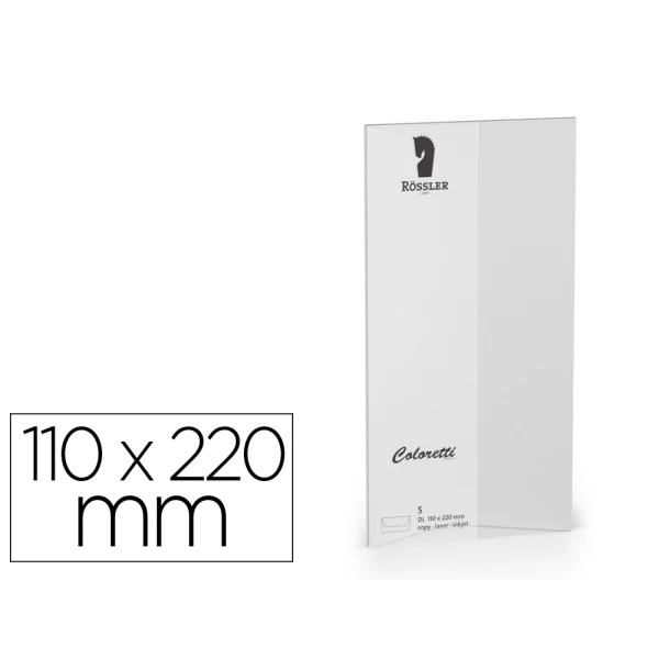 Thumbnail-Envelope rossler coloretti dl americano cor cinza claro 110×220 mm pack de 5 unidades