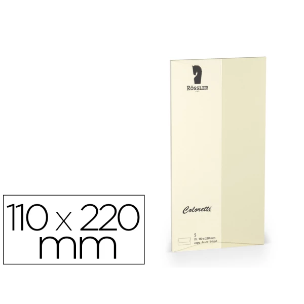 Thumbnail-Envelope rossler coloretti dl americano cor marmore creme 110×220 mm pack de 5 unidades