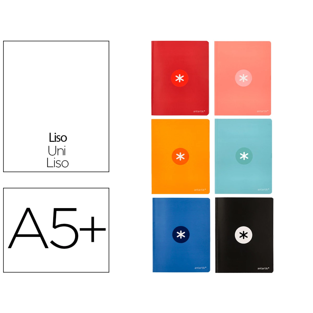 Thumbnail-Caderno cosido liderpapel an tartik a5+ plus cosido 48 f 90 gr liso sem margem 6 cores sortidas – 12 unidades
