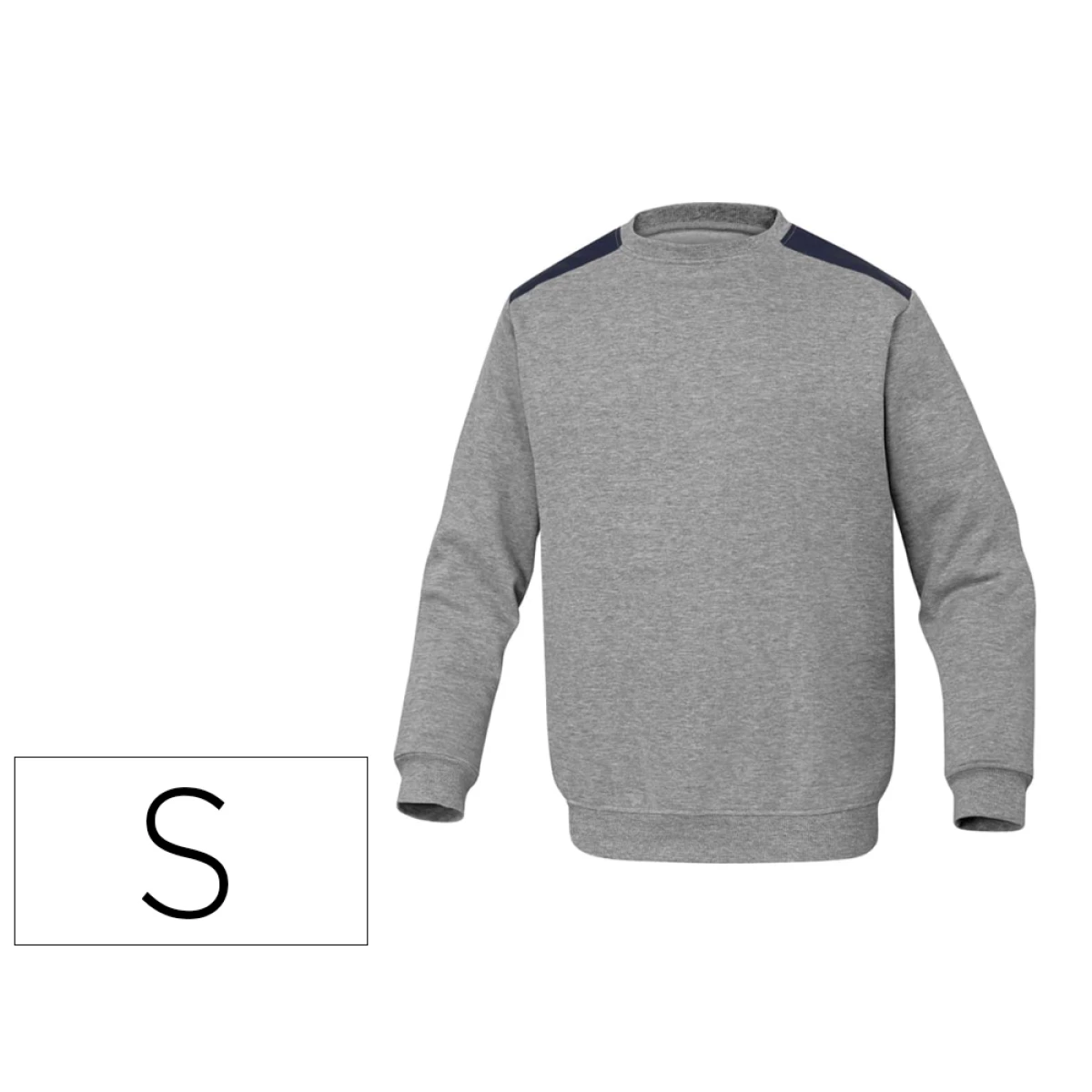 Thumbnail-Sweatshirt deltaplus sweat olino com reforco nas costas e cotovelos cinza tamanho s