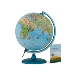 Galery – Globo terrestre nova rico com luz safari base e meridiano cor azul diametro 25 cm0