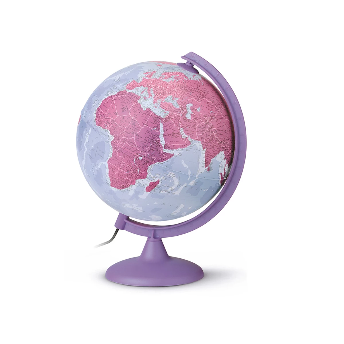 Galery – Globo terrestre nova rico com luz base e meridiano cor roxo diametro 25 cm0