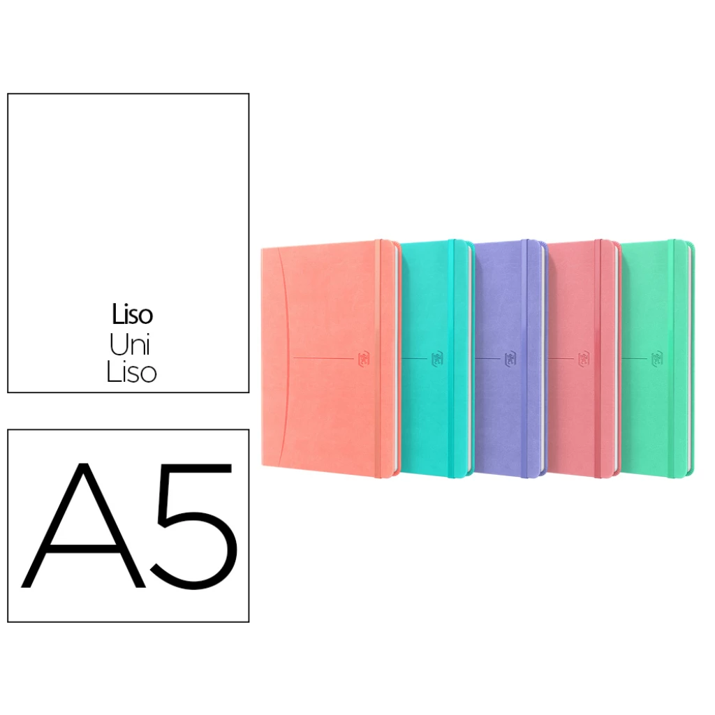 Thumbnail-Caderno oxford cozido capa extradura din a5 80 folhas liso cores pastel sortidas – 5 unidades