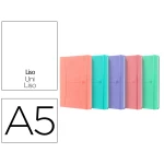 Thumbnail-Caderno oxford cozido capa extradura din a5 80 folhas liso cores pastel sortidas – 5 unidades