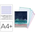 Thumbnail-Pasta com recarga oxford europeanbook 5 ice explorer din a4+ quadricula 5 mm 120 folhas – 5 unidades