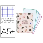 Thumbnail-Pasta com recarga oxford europeanbook 4 animal print din a5+ quadricula 5 mm 120 folhas – 5 unidades