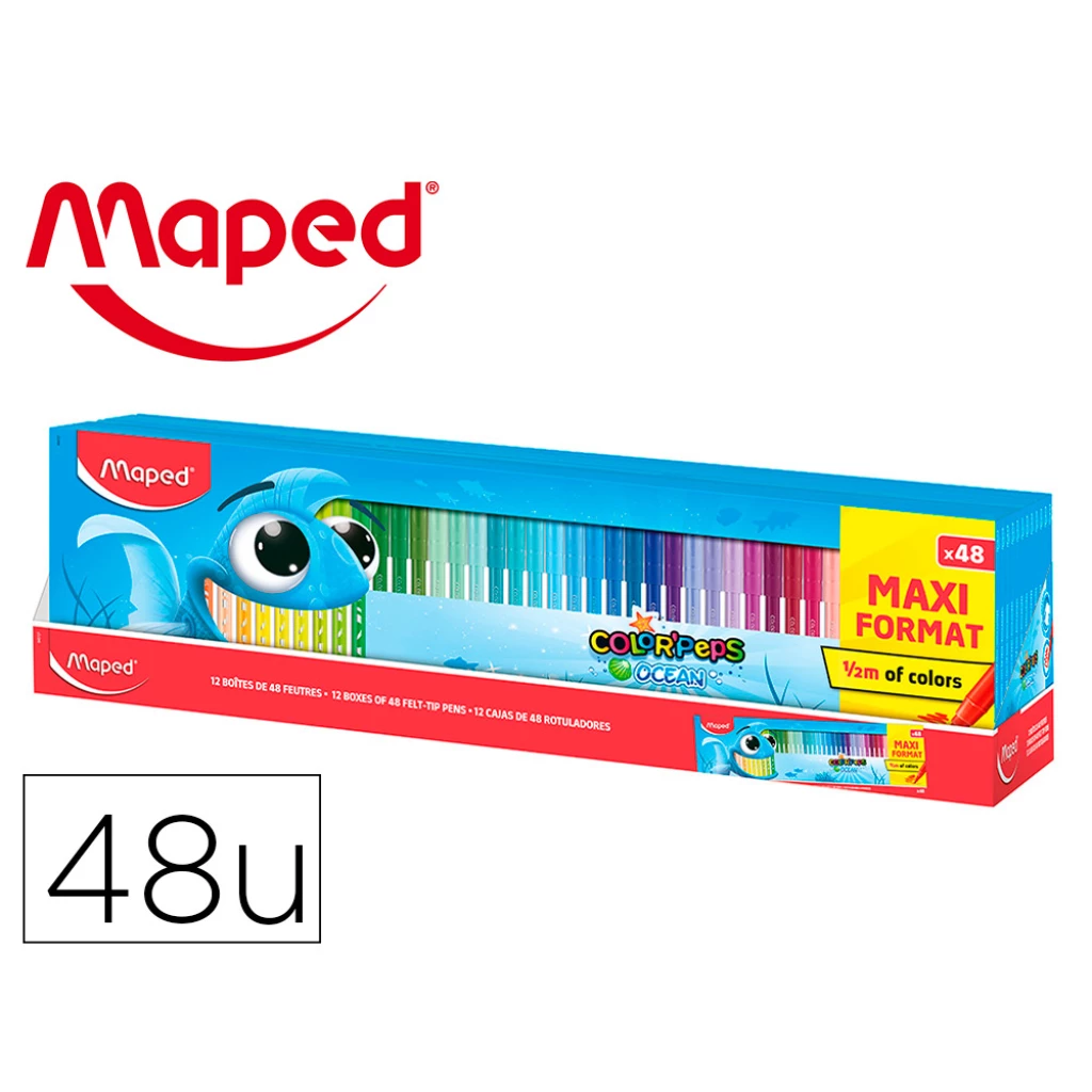 Thumbnail-Marcador maped color peps ocean caixa de 48 unidades cores sortidas